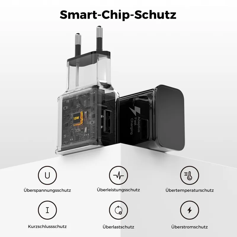 USB Oplader Snelladen Set 2 Stuks Galaxy S10 S9 S8 A71 A51 A50 — foto 3