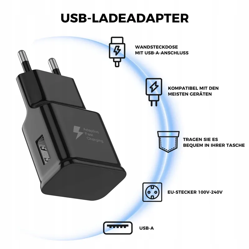 USB Oplader Snelladen Set 2 Stuks Galaxy S10 S9 S8 A71 A51 A50 — foto 5