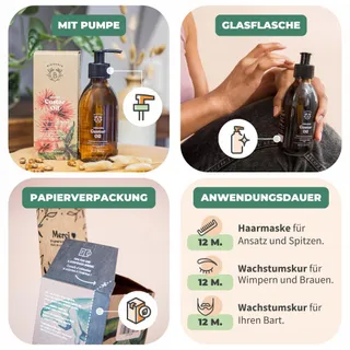 BIONOBLE Ricinusolie Bio 500ml Natuurlijk Haar Wimpers Wenkbrauwen — miniatuur 4