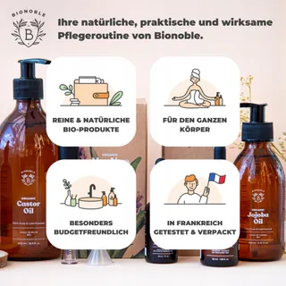 BIONOBLE Ricinusolie Bio 500ml Natuurlijk Haar Wimpers Wenkbrauwen — miniatuur 9