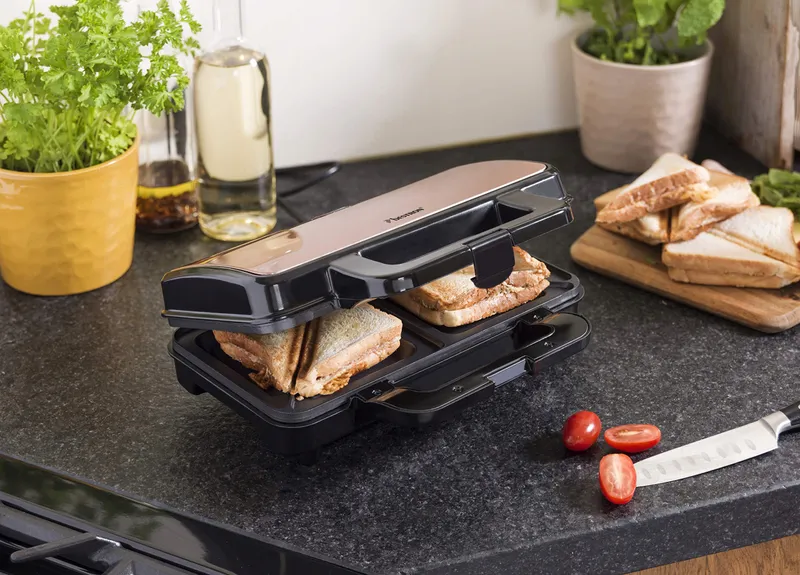 BESTRON XL Tosti-ijzer 900W Antiaanbaklaag Automatische Regeling — foto 4