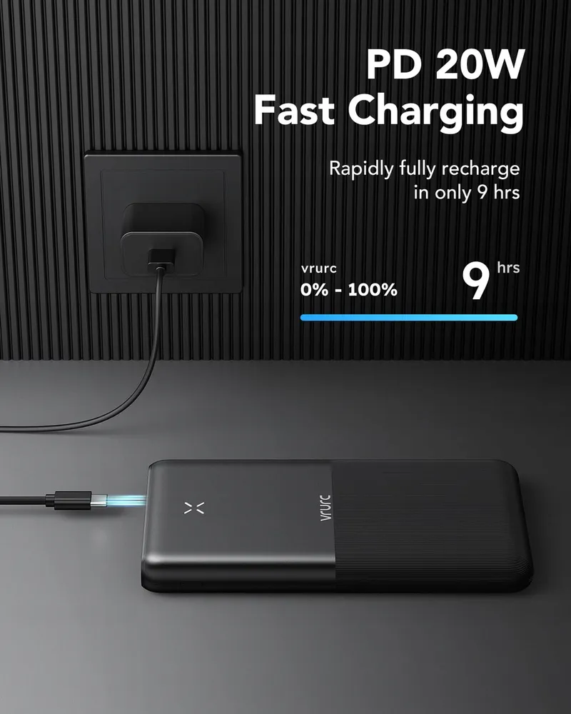 VRURC Power Bank 30000mAh Snelladen USB C Voor iPhone — foto 5