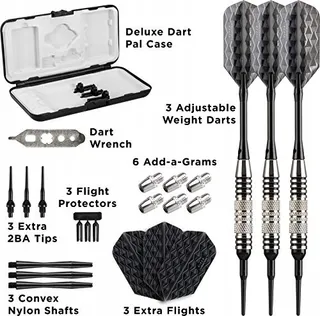 VIPER Bobcat Verstelbare Softtip Dartpijlen met Etui Vernikkeld — miniatuur 4