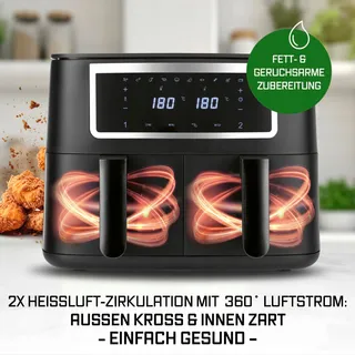 GOURMETMAXX Dubbele Airfryer 2x4L Touchscreen — miniatuur 4