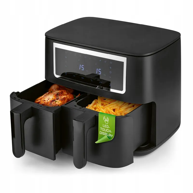 GOURMETMAXX Dubbele Airfryer 2x4L Touchscreen — foto 1