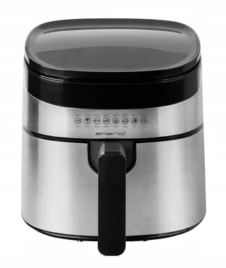 EMERIO Digitale Airfryer 4.5L 1300W 8 Programma's Inox — miniatuur 2