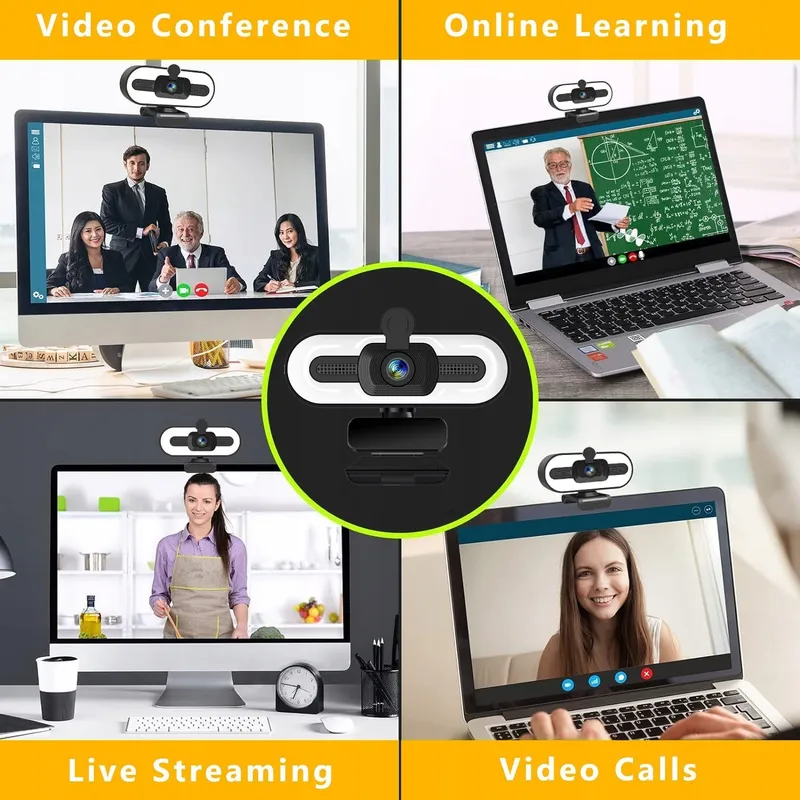 GKEAPZA Webcam 1080P Full HD Microfoon Statief — foto 7