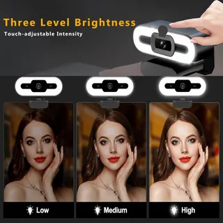 GKEAPZA Webcam 1080P Full HD Microfoon Statief — miniatuur 2