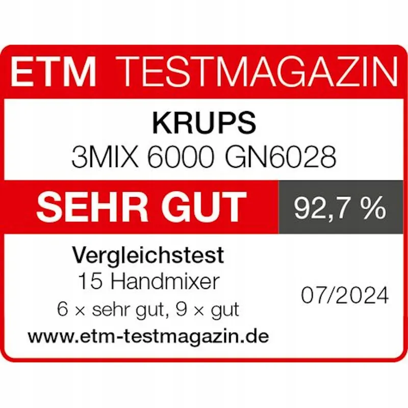 KRUPS GN6028 Handmixer 600W Nauwkeurige Controle Soft-touch Handgreep — foto 3