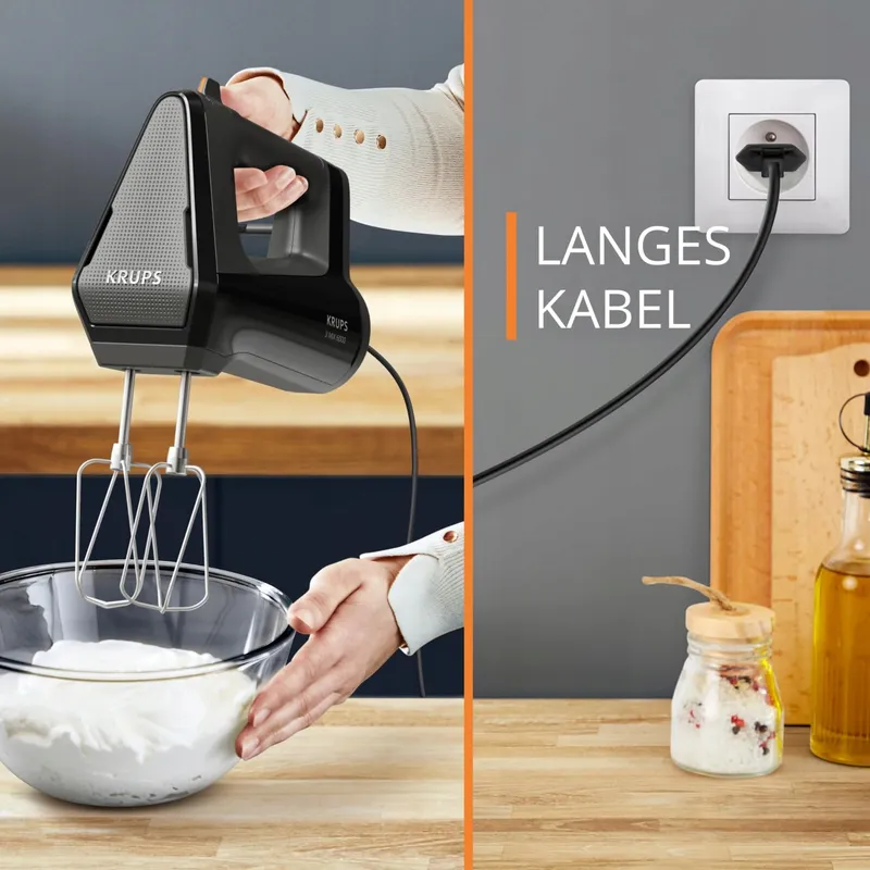 KRUPS GN6028 Handmixer 600W Nauwkeurige Controle Soft-touch Handgreep — foto 8