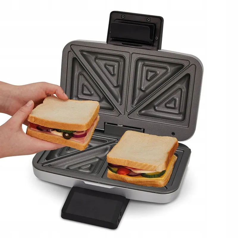 CLOER 6259 Sandwichmaker 2 Toasts XXL 900W Zilver — foto 5