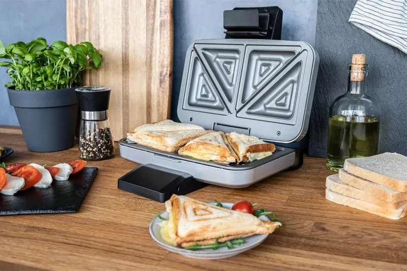 CLOER 6259 Sandwichmaker 2 Toasts XXL 900W Zilver — foto 7