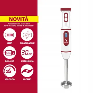 BEPER P102FRU300 Draadloze Staafmixer USB Rood Wit — miniatuur 3