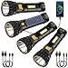 SOLAR LED Zaklamp USB Oplaadbaar Waterdicht 3 Standen Outdoor — miniatuur 3