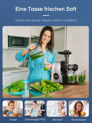 HOUSNAT Slowjuicer Groenten en Fruit BPA-vrij — miniatuur 7