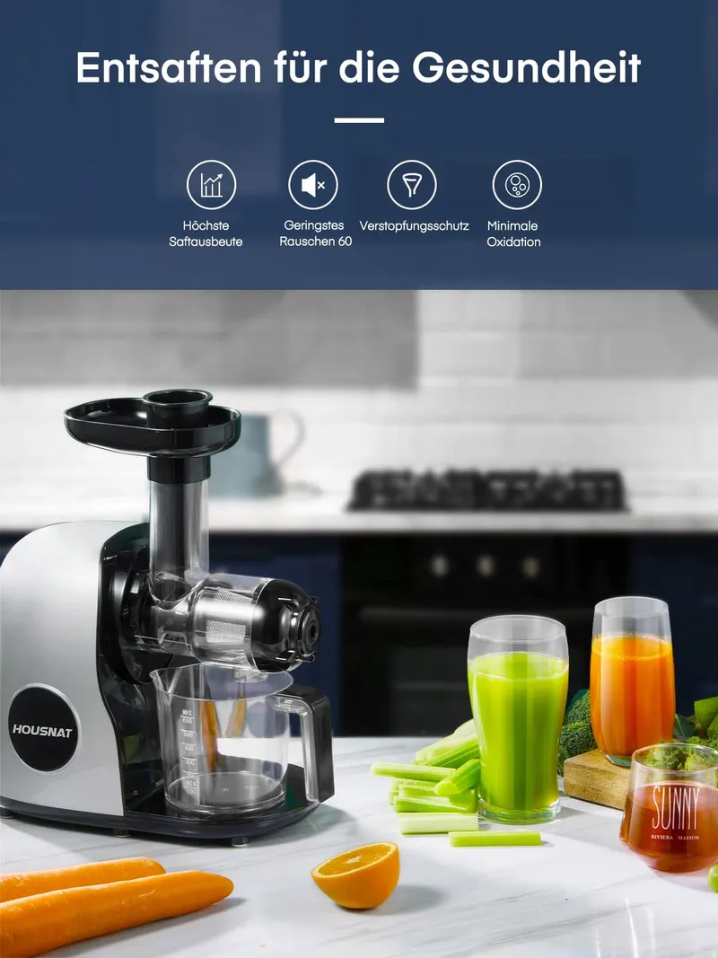 HOUSNAT Slowjuicer Groenten en Fruit BPA-vrij — foto 6