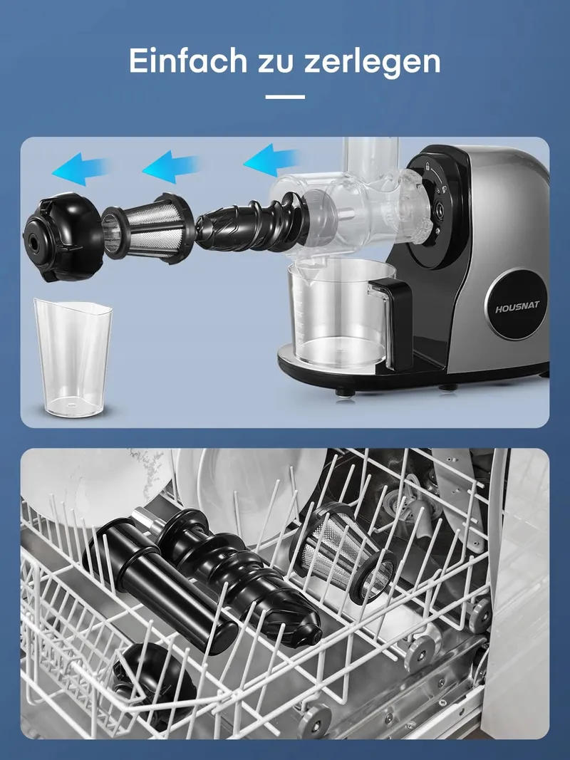 HOUSNAT Slowjuicer Groenten en Fruit BPA-vrij — foto 5