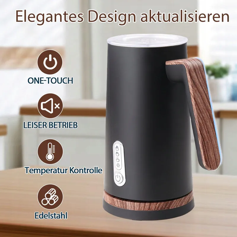 NESSGRAIM Elektrische Melkopschuimer 4-in-1 Automatisch Zwart — foto 4