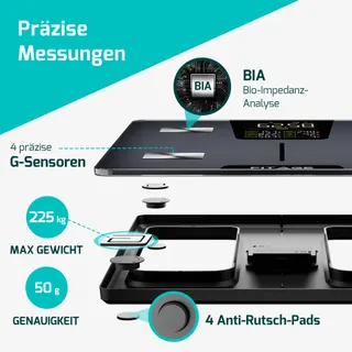 FITAGE Digitale Personenweegschaal 225kg Lichaamsanalyse App LED — miniatuur 4