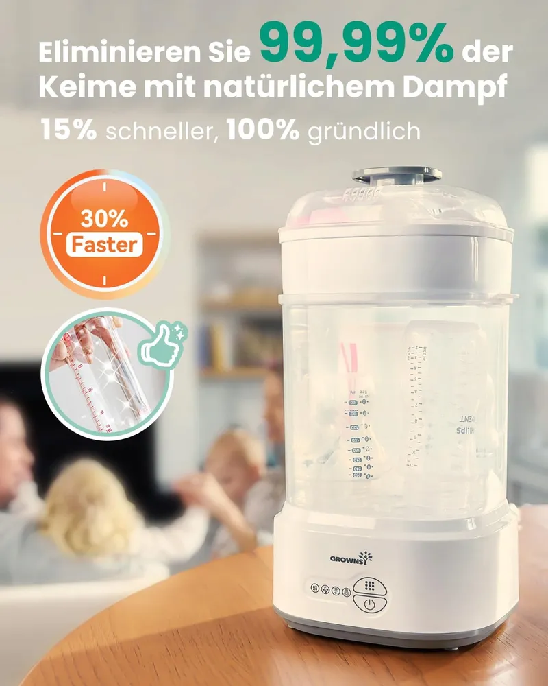 GROWNSY Flessensterilisator 4-in-1 Snel Drogen — foto 4