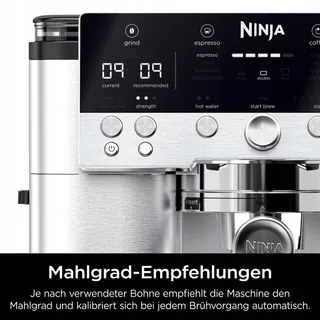 NINJA Luxe Premier Koffiemachine 3-in-1 Met Molen En Melkopschuimer Zilver — miniatuur 5