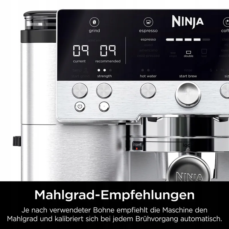 NINJA Luxe Premier Koffiemachine 3-in-1 Met Molen En Melkopschuimer Zilver — foto 5