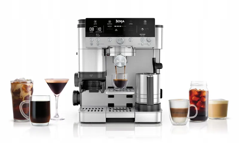 NINJA Luxe Premier Koffiemachine 3-in-1 Met Molen En Melkopschuimer Zilver — foto 1