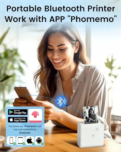 PHOMEMO M02 Pro Mini Thermische Printer 300 DPI Stickers Foto's — foto 6