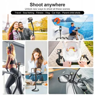 TELESIN Selfie Stick Houder Voor GoPro DJI Insta360 Actiecamera's — miniatuur 5