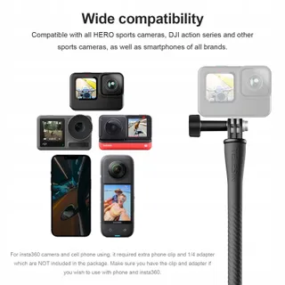TELESIN Selfie Stick Houder Voor GoPro DJI Insta360 Actiecamera's — miniatuur 7