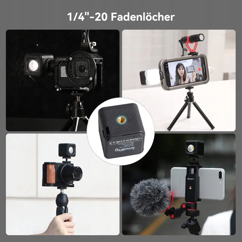 SMALLRIG LED Videolamp Waterdicht 8 Kleurenfilters Smartphone Vlog DSLR — foto 5