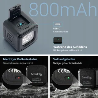 SMALLRIG LED Videolamp Waterdicht 8 Kleurenfilters Smartphone Vlog DSLR — miniatuur 3