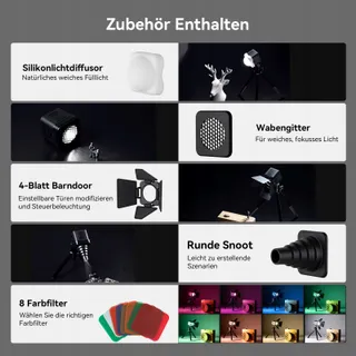 SMALLRIG LED Videolamp Waterdicht 8 Kleurenfilters Smartphone Vlog DSLR — miniatuur 7