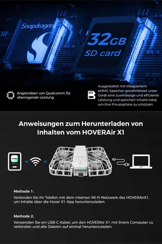 HOVERAIR X1 Zakformaat Drone HDR Follow-Me Opvouwbaar Wit — miniatuur 7