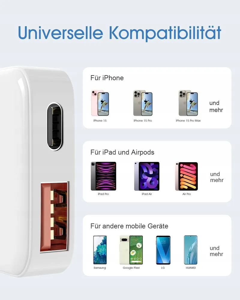 ZINOOY USB C Oplader 20W PD Snelladen iPhone Galaxy — foto 9