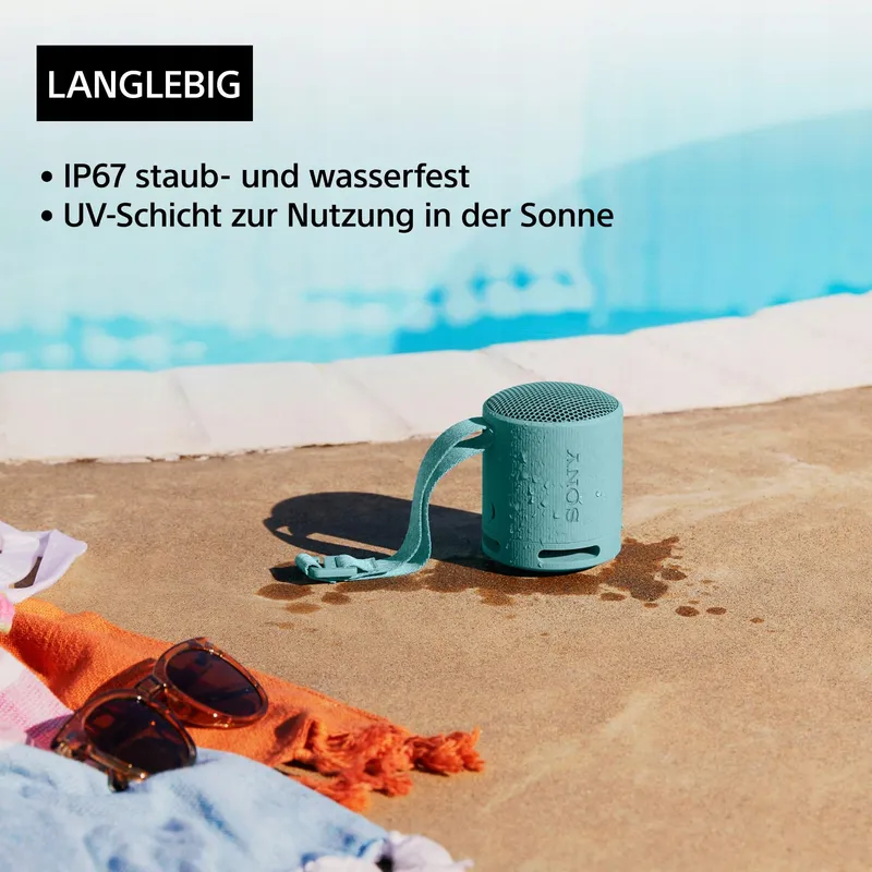SONY SRS-XB100 Bluetooth Speaker Waterdicht IP67 16u Blauw — foto 6