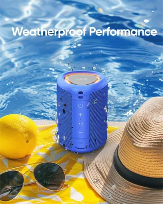 AY Draagbare Bluetooth Speaker met Verlichting IPX5 Waterdicht 24u Accu — miniatuur 7