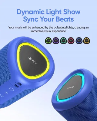 AY Draagbare Bluetooth Speaker met Verlichting IPX5 Waterdicht 24u Accu — miniatuur 3