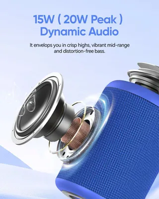 AY Draagbare Bluetooth Speaker met Verlichting IPX5 Waterdicht 24u Accu — miniatuur 2