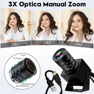 ELP Camera 4K 60fps USB HDMI Zoom 3x Computer TV Projector — miniatuur 4