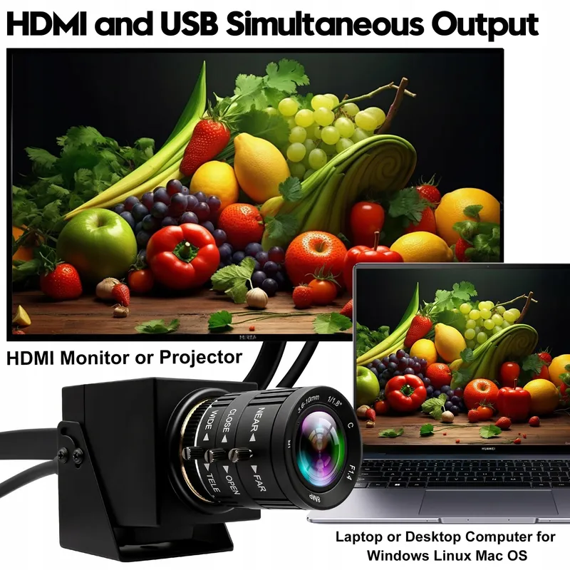 ELP Camera 4K 60fps USB HDMI Zoom 3x Computer TV Projector — foto 2
