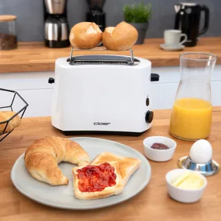 CLOER Broodrooster 825W 2 Sneetjes Opzetstuk Kruimellade Wit — miniatuur 4
