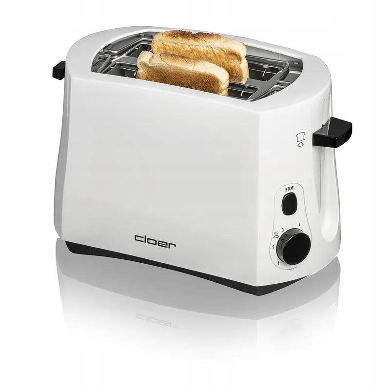 CLOER Broodrooster 825W 2 Sneetjes Opzetstuk Kruimellade Wit — foto 1