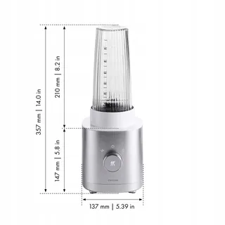 ZWILLING Enfinigy Blender Smoothie Maker 600W RVS Mes Zilver — miniatuur 3
