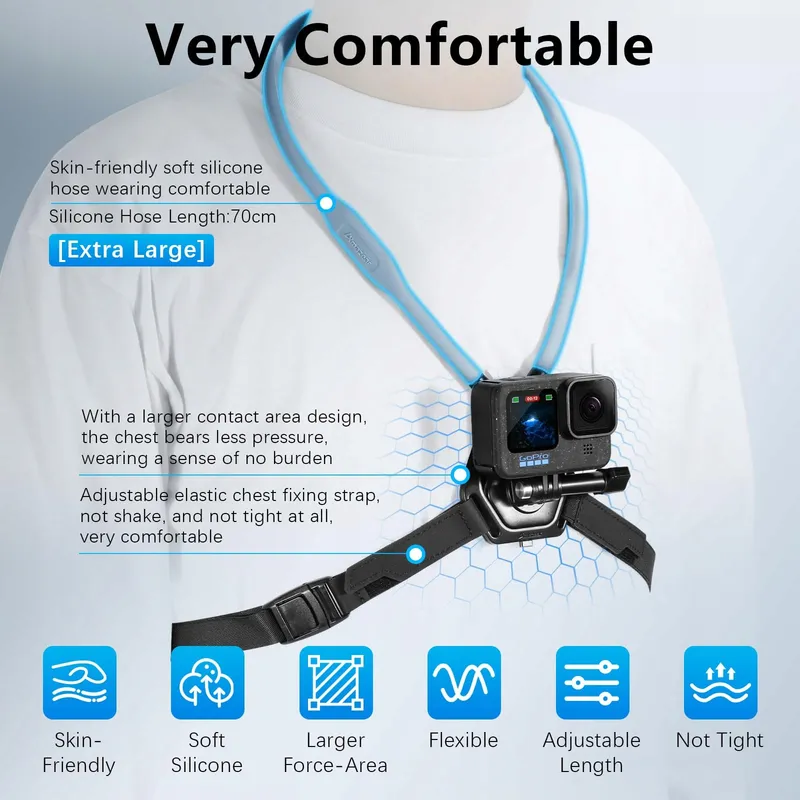 AMAZEAR Nekhouder DJI Action GoPro Insta360 Vlog Accessoires — foto 2