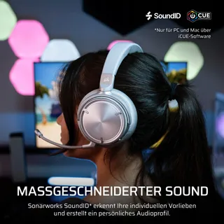CORSAIR Virtuoso MAX Draadloze Gaming Headset Bluetooth Zilver — miniatuur 5
