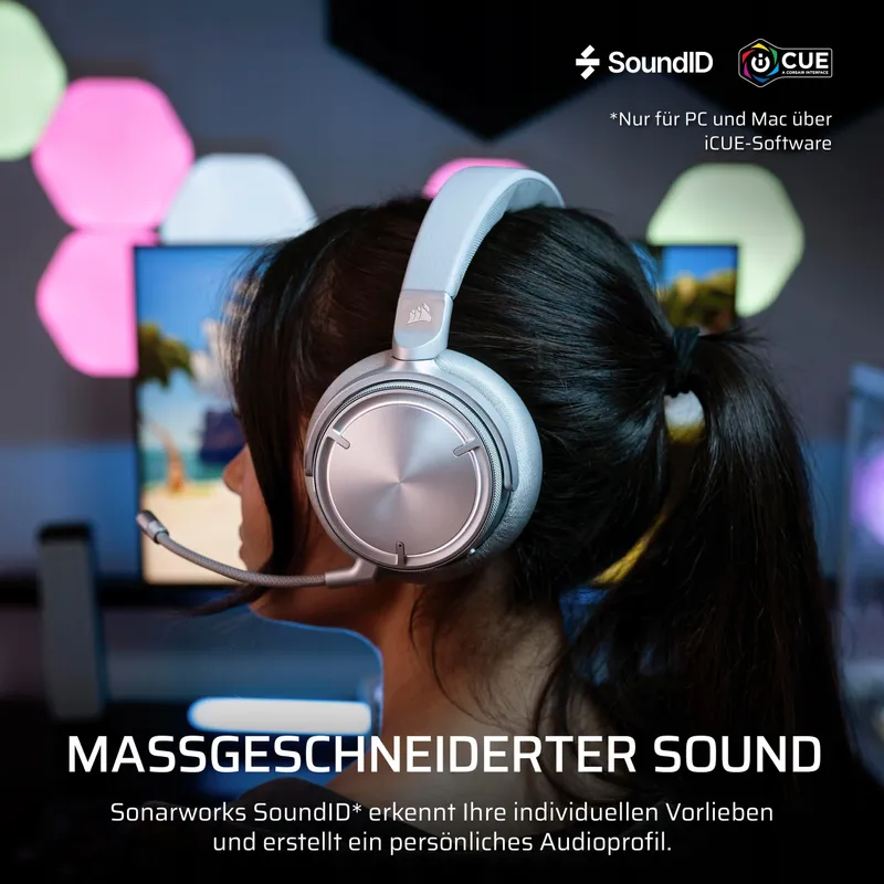 CORSAIR Virtuoso MAX Draadloze Gaming Headset Bluetooth Zilver — foto 5