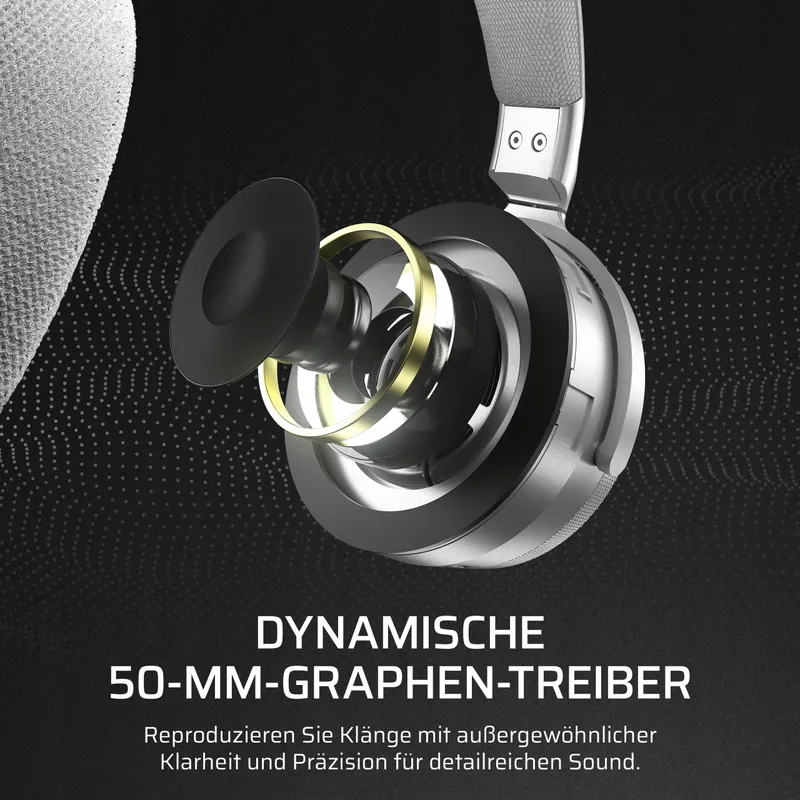 CORSAIR Virtuoso MAX Draadloze Gaming Headset Bluetooth Zilver — foto 3