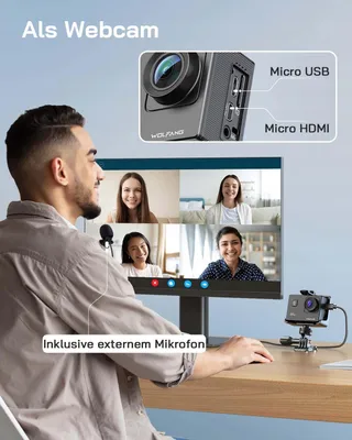 WOLFANG GA100 Actioncam 4K 20MP Onderwater WiFi 40M Waterdicht — miniatuur 7