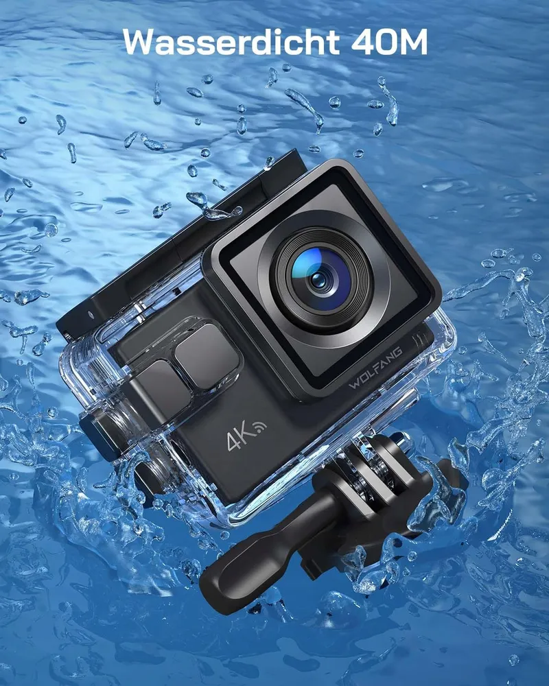 WOLFANG GA100 Actioncam 4K 20MP Onderwater WiFi 40M Waterdicht — foto 5